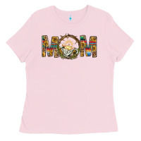 Bubblegum Pink Western Mom With Baby Jesus Ladies Tee - BundleAndBundleShop