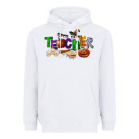White halloween teacher Heavyweight Hoodie - LillyAllenDesigns