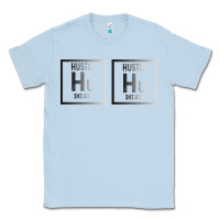 Dusty Blue Hustle Harder Neon Classic Tee - Bettercallsaul