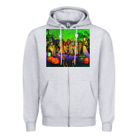 Heather Grey halloween mini tumbler Zipper Hoodie - BundleAndBundleShop