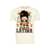 Vintage Arctic Proud Latina Skull Girl Messy Bun Vintage Tee - texasbilliewilder