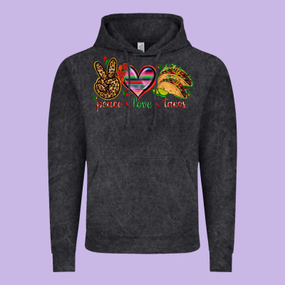 Peace Love Tacos Vintage Hoodie Designed By Nancycooperartshop