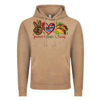 Vintage Coffee Peace love tacos Vintage Hoodie - NancyCooperArtShop