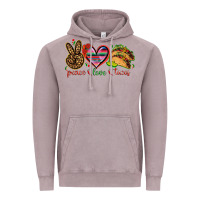 Vintage Zinc Peace love tacos Vintage Hoodie - NancyCooperArtShop