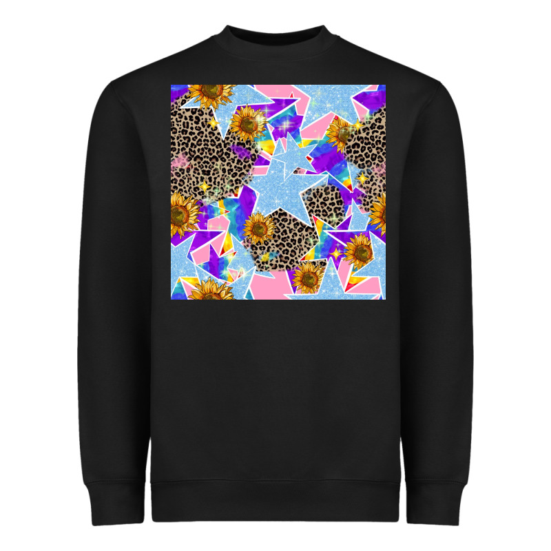 Stars And Sunflowers Seamless Pattern Heavyweight Sweatshirt by FaDigitalArtStudio | Teevron