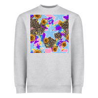 Heather Grey stars and sunflowers seamless pattern Heavyweight Sweatshirt - FaDigitalArtStudio