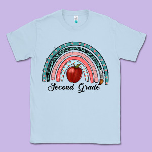 Second Grade Rainbow Classic Tee Designed By Ranaportraitstore