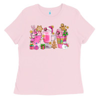 Bubblegum Pink Pink Christmas Coffee Cups Bbs Ladies Tee - BundleAndBundleShop