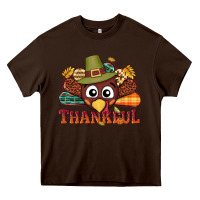 Chocolate Brown western thankful thanksgiving turkey Heavy Core Tee - NancyCooperArtShop