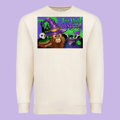 Too Cute To Spook Baby Orangutan Premium Sweatshirt Designed By Lillyallendesigns