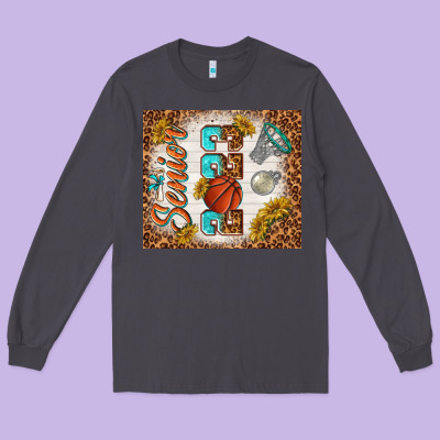 Senior 2023 Basketball Long Sleeve Tee Designed By Tumblerdesignbyshophia