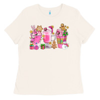 Bone Pink Christmas Coffee Cups Bbs Ladies Tee - BundleAndBundleShop