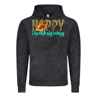 Vintage Black Happy Thanksgiving with Turkey Vintage Hoodie - texasbilliewilder