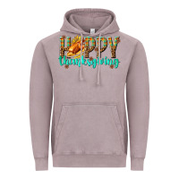 Vintage Zinc Happy Thanksgiving with Turkey Vintage Hoodie - texasbilliewilder