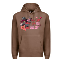 Chestnut sloth why fall in love when you can fall asleep Premium Hoodie - FaDigitalArtStudio