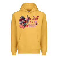 Mustard sloth why fall in love when you can fall asleep Premium Hoodie - FaDigitalArtStudio