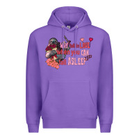 Purple sloth why fall in love when you can fall asleep Premium Hoodie - FaDigitalArtStudio