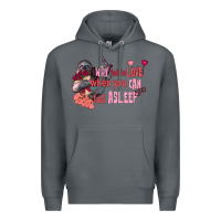 Rock sloth why fall in love when you can fall asleep Premium Hoodie - FaDigitalArtStudio