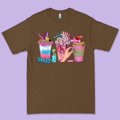 Nail Coffee Cups With Rings Bbs Premium Tee Designed By Bundleandbundleshop