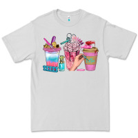 Dove Grey Nail Coffee Cups With Rings Bbs Premium Tee - BundleAndBundleShop