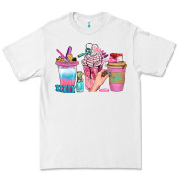 White Nail Coffee Cups With Rings Bbs Premium Tee - BundleAndBundleShop