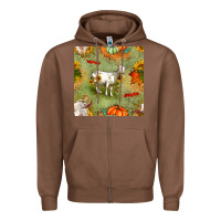Chestnut fall goats seamless pattern Zipper Hoodie - BundleAndBundleShop