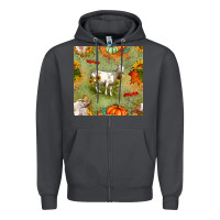 Smoke fall goats seamless pattern Zipper Hoodie - BundleAndBundleShop