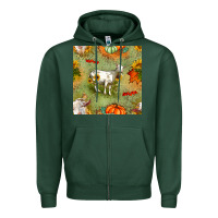 Fall Goats Seamless Pattern Zipper Hoodie | Teevron