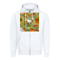 White fall goats seamless pattern Zipper Hoodie - BundleAndBundleShop