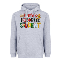 Heather Grey santa's favorite student christmas Heavyweight Hoodie - LillyAllenDesigns