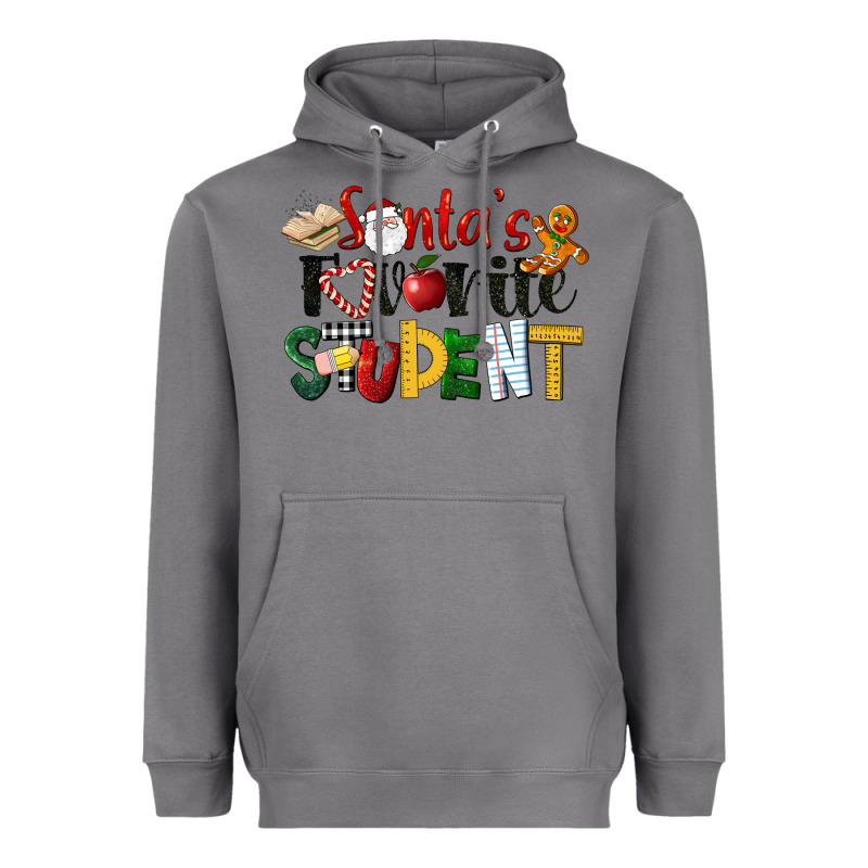 Santa's Favorite Student Christmas Heavyweight Hoodie by LillyAllenDesigns | Teevron