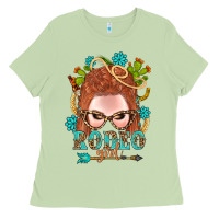 Matcha Western Rodeo Girl Braid Red Hair Ladies Tee - BundleAndBundleShop