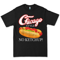 Black chicago hot dog summer style 4th of july no ketchu Premium Tee - tuanDangUi