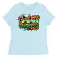Baby Blue south Dakota State Map Ladies Tee - RanaPortraitStore