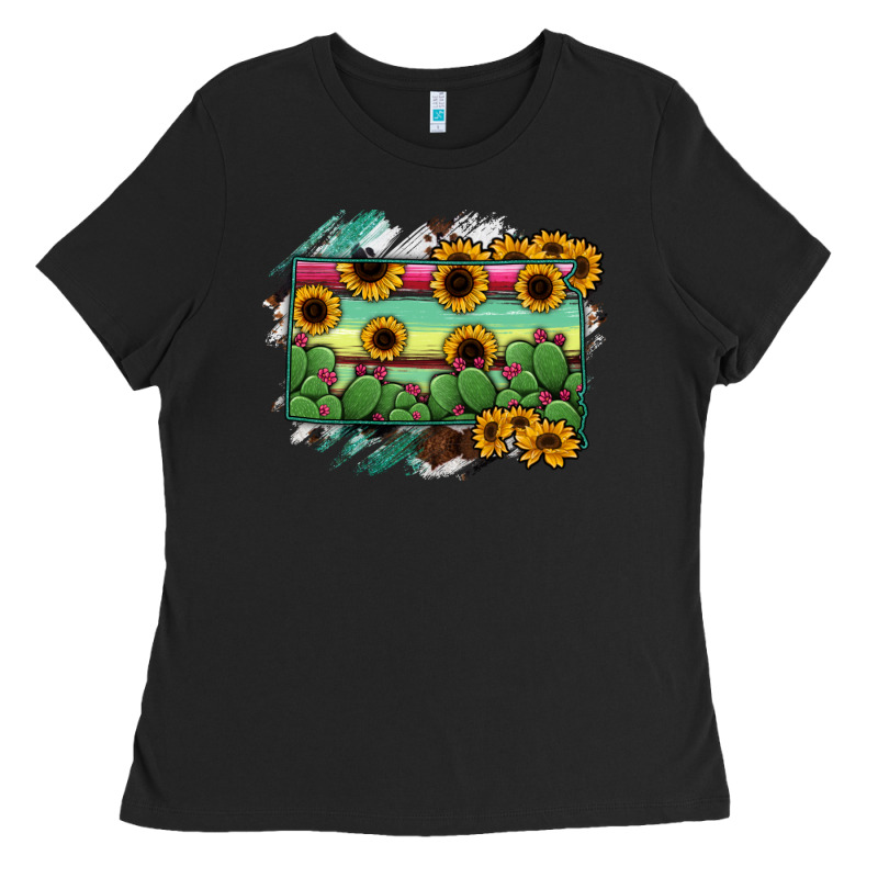 South Dakota State Map Ladies Tee by RanaPortraitStore | Teevron