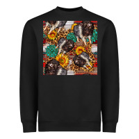 Black baby hampshire pig sunflowers seamless pattern Heavyweight Sweatshirt - FaDigitalArtStudio