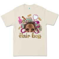 Bone Hair Boss Afro Messy Bun With Money Bbs Premium Tee - BundleAndBundleShop