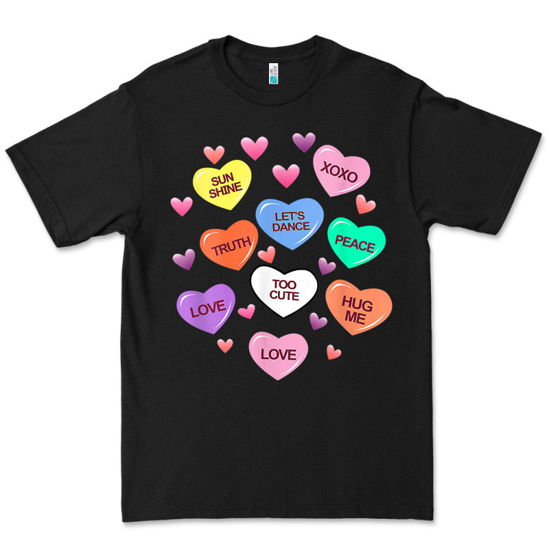 Womens Valentine Candy Heart Valentines Day Vneck Premium Tee by tuanDangUi | Teevron