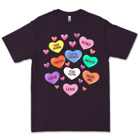 Plum womens valentine candy heart valentines day vneck Premium Tee - tuanDangUi