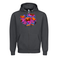 Smoke halloween pumpkin patch  4 Zipper Hoodie - BundleAndBundleShop