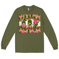 Army Green cactus gnomies Long Sleeve Tee - TumblerDesignByShophia