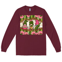 Burgundy cactus gnomies Long Sleeve Tee - TumblerDesignByShophia