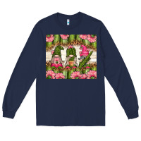 Navy cactus gnomies Long Sleeve Tee - TumblerDesignByShophia