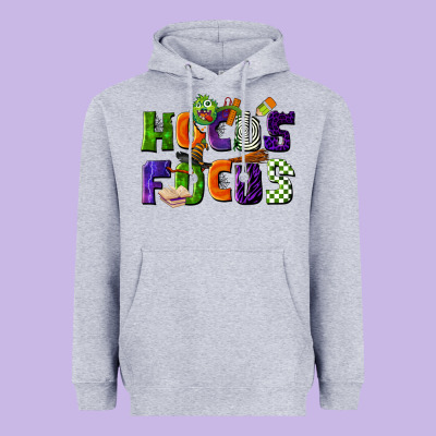 Hocus Focus Teacher Halloween Heavyweight Hoodie Designed By Lillyallendesigns