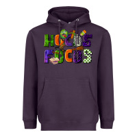 Plum Hocus Focus Teacher Halloween Heavyweight Hoodie - LillyAllenDesigns