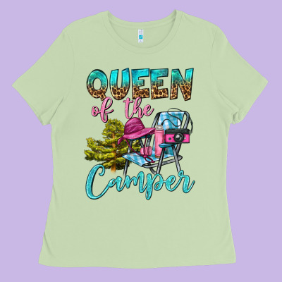 Queen Of The Camper Ladies Tee Designed By Bundleandbundleshop