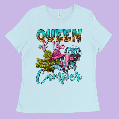 Queen Of The Camper Ladies Tee Designed By Bundleandbundleshop