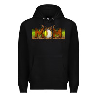 Black Baseball And Softball Mom Libbey Glass Premium Hoodie - BundleAndBundleShop
