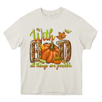 Cream with god all things are possible Heavy Core Tee - NancyCooperArtShop