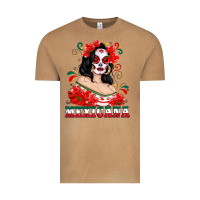 Mexicana With Skull Girl Vintage Tee | Teevron